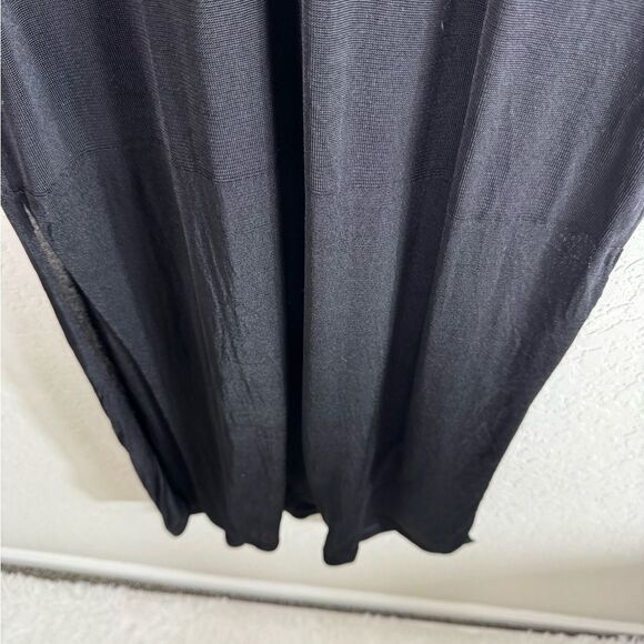 COS Black Collared V-Neck Viscose Double Slit Maxi Dress Size XS - Picture 5 of 12